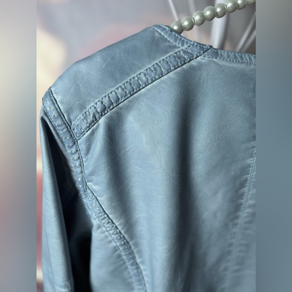 NEW Point Zero baby blue leather imitation jacket - Picture 8 of 10